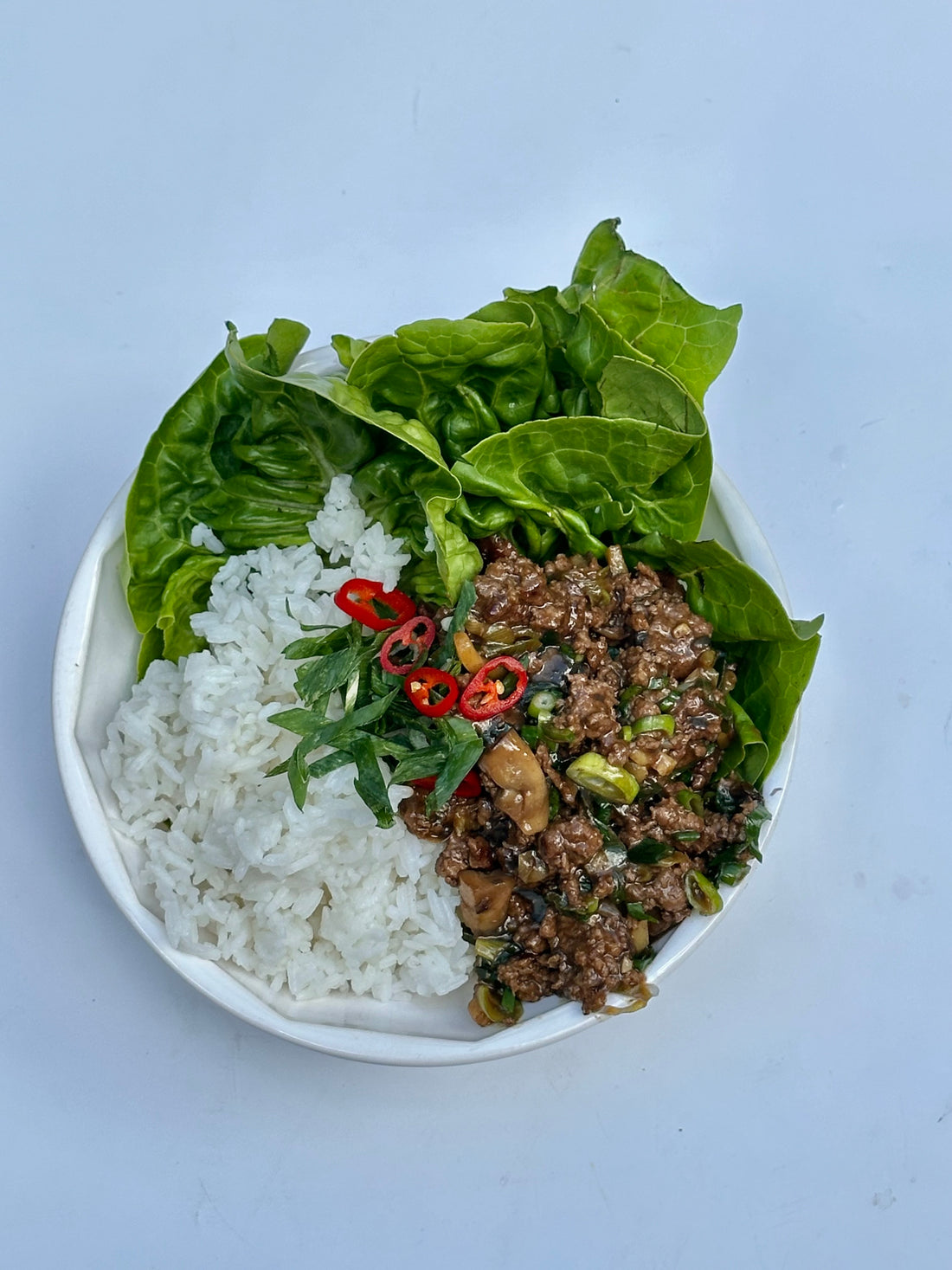 HUNGOVER but make it healthyish - Beef san choy bow bowls