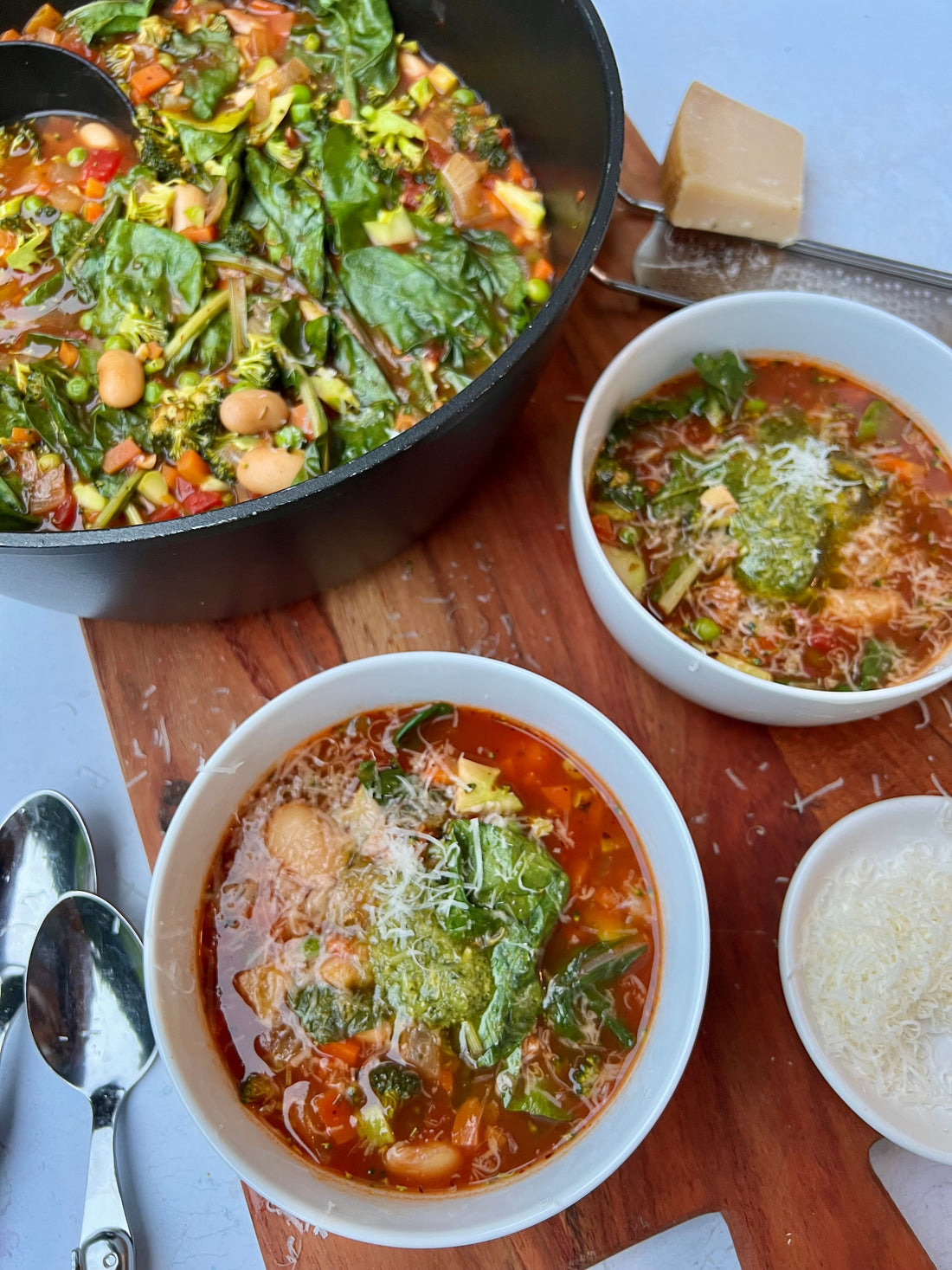 The most comforting hearty veggie soup