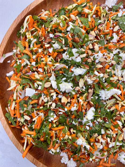 Carrot & zucchini salad with an orange vinaigrette