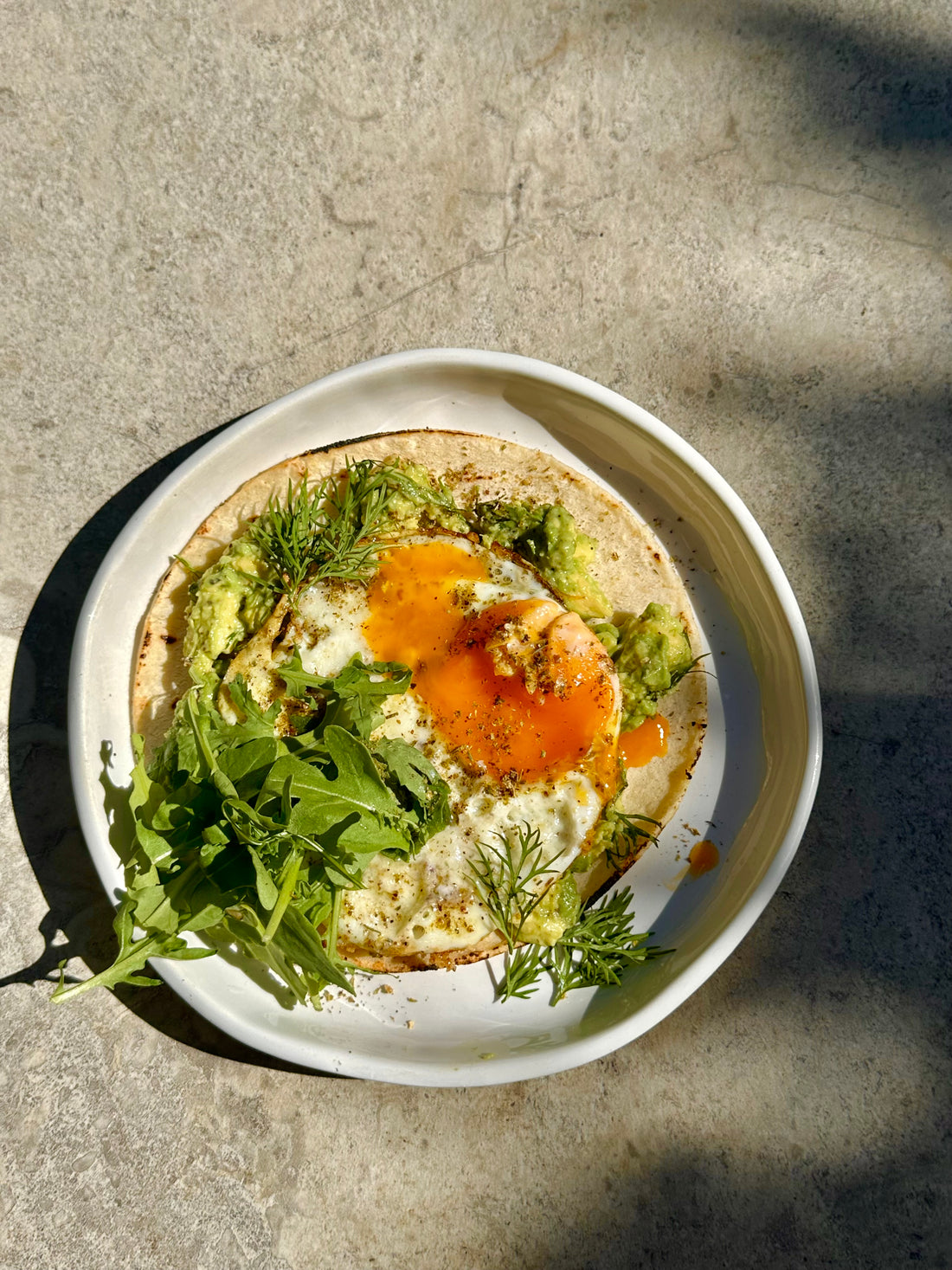 Za’atar & feta fried egg breakfast tortillas