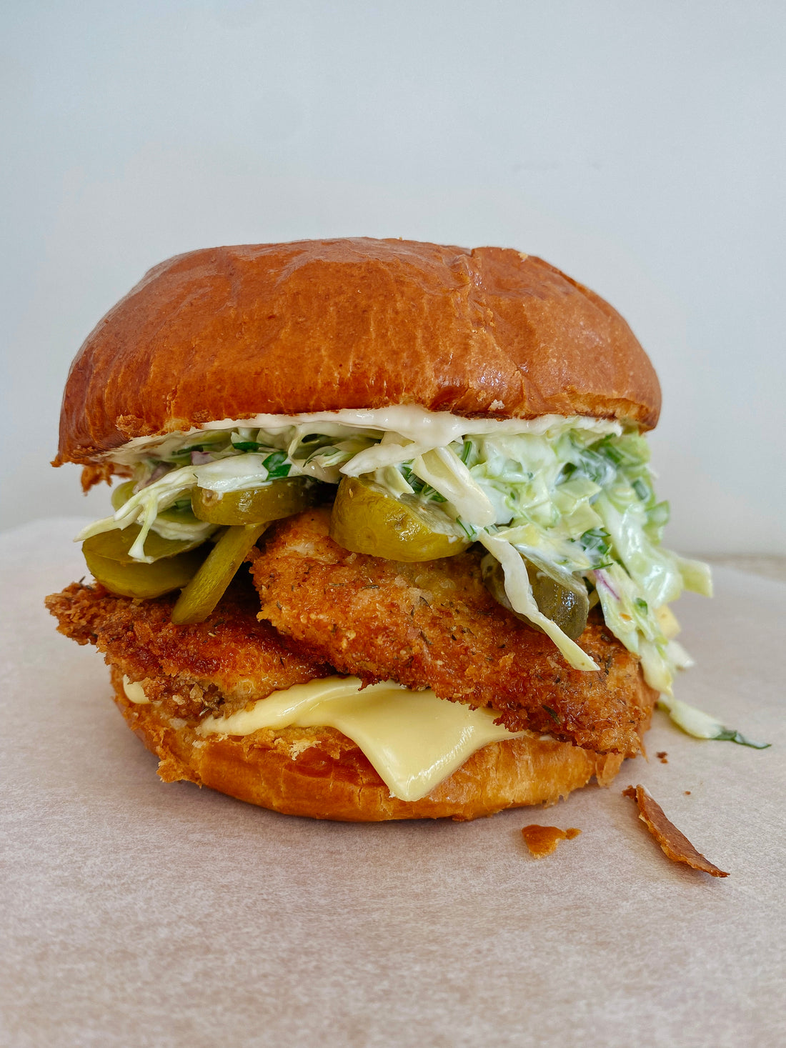 The ultimate chicken schnitty burger